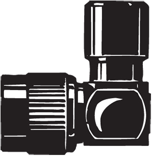 FME-male-TNC-male elbow adapter black